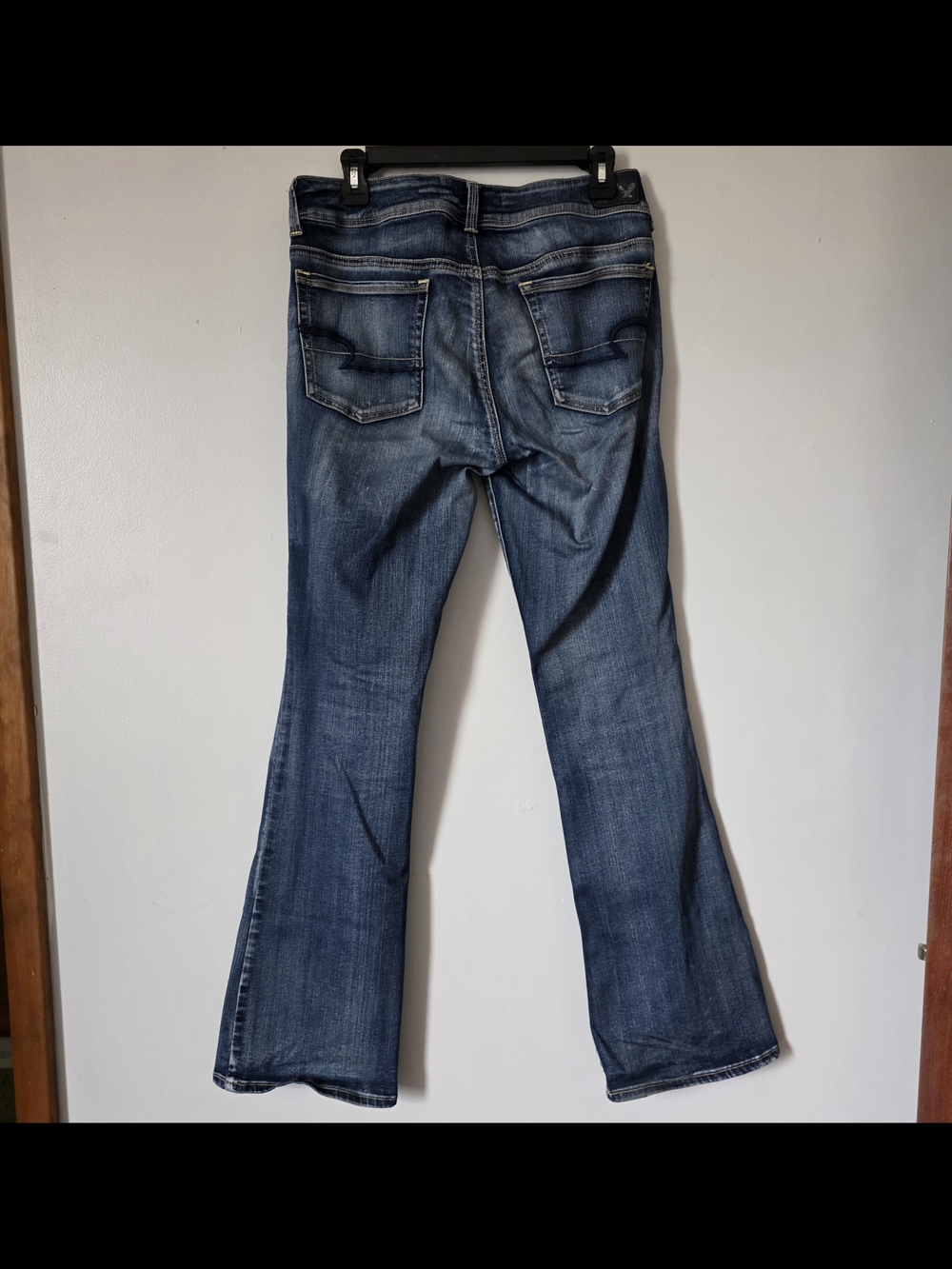 American Eagle Women's Bootcut Flare Super Stretch 12 Long Jeans - Blue - Picture 2 of 8